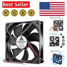 Efficient 12V DC Cooling Fan 120mm x 25mm - Dual Bearings with Metal Guards picture