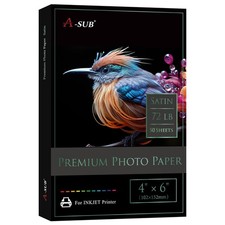 50 PCS Premium Photo Paper Satin 4x6 Inch 72lb For Inkjet Printers Single picture