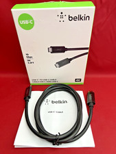 BELKIN USB-C to USB-C Cable  3.3 Feet 1M 10 Gbps 100W 4K Black  F2CU052BT1MBKP1 picture