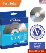 10-Pack CD-R Blank Discs 700MB 80-Minute for Music & Data Storage picture