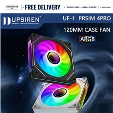 UPSIREN UF-1 PRISM 120mm ARGB PWM Case Fan 4-Pin Quiet 45.2 CFM 600-1500 RPM picture
