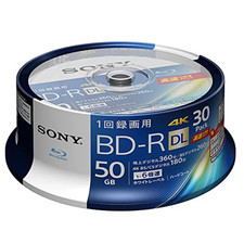 Sony Blu-ray Disc 30BNR2VJPP6 BD-R DL 50GB 6x Printable 30 Pack picture