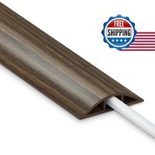 Misty Brown Wood Cord Hider 4FT Floor Wire Cover 0.47