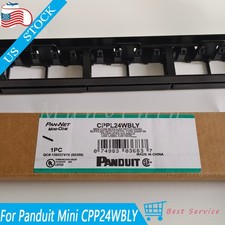 Set Mini Com Modular Patch Panel For Panduit CPP24WBLY Cat 6, 5E w/ Faceplates picture