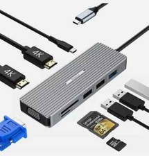 Dolovo USB C Docking Station, 9 in 1 C Hub MST Triple Display Laptop Docking picture