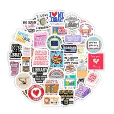100Pcs Library Stickers for Water Bottle and Laptop - picture