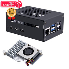 GeeekPi Metal Case for Raspberry Pi 5, with 5 Active Cooler Black picture