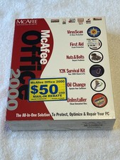 Vintage McAfee Office 2000 Plus Quick Clean & Anti Virus Bundle Never Used picture