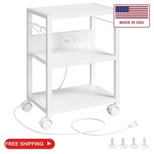 MAHANCRIS Industrial Printer Cart, 3-Tier Mobile Printer Stand, Rolling Cart wit picture