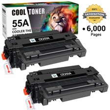 2PK CE255A 55A Toner Cartridge For HP 55A LaserJet MFP M525f P3015 M525dn M521dn picture