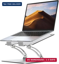 Nulaxy Ergonomic Adjustable Laptop Stand for Desk, Dual Foldable Computer Riser picture