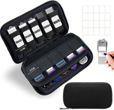 Soft Zippered USB & Memory Card Holder - 20 Slot Organizer with Labels Included picture
