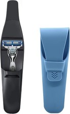 2 Pack Silicone Razor Travel Case, Blue+Black, Compatible with Blue+Black  picture