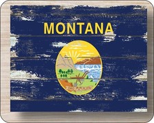 State Flag Of Montana Mousepad 7 x 9  Distressed Art Photo mouse pad picture