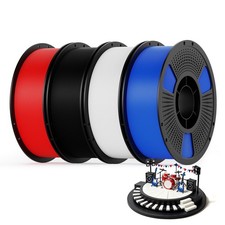 Ujoy3D PETG Filament Color Petg 4kg Black+white+red+blue picture