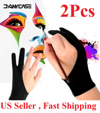 Two Finger Anti-fouling Glove Drawing & Pen Graphic Tablet Pad For Artist Black picture