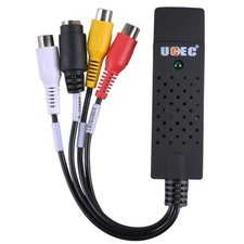 Black Tv Tuner Card Video Capture Device Usb 2.0 Vhs To Dvd Converter picture