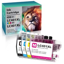 4Pc LC-401 XL Ink Cartridge compatible for Brother LC401 MFC-J1012DW MFC-J1170DW picture