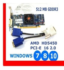 RETRO✔️Dual VGA Ports✔️Windows 10-8-7- XP-2000 ✔️PCI-E 16x Desktop Video Card picture