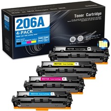 206A W2110A Compatible Toner Cartridge 4PK BK/C/M/Y for M255nw M255dw 4PK picture