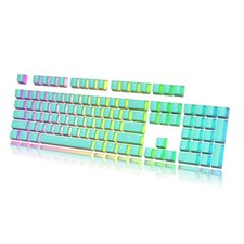 108 PCS Blue Pudding Keycaps Doubleshot PBT OEM Profile for Cherry MX ANSI picture