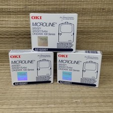 OKI Microline 400 Series 42377801 Black Cartridge Ribbon Lot Of 3 Genuine New picture