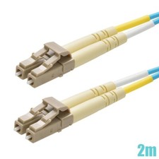 2M LC UPC to LC UPC Fiber Optic OM3 Duplex 50/125 MultiMode Optical Patch Cable picture