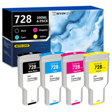 728 Ink Cartridges High Yield Set 300ml (Matte Black/Cyan/Magenta/Yellow) picture