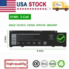 266J9 Battery for Dell Inspiron G3 3500 3590 3790 G5 5500 5505 Ins 14-5490 51Wh picture