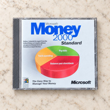 Microsoft Money 2000 Standard PC CD-ROM Windows 98/NT Complete w/ Case + Key picture