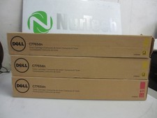 Lot of 3  DELL JD14R H10TX Toner Cartridges C7765DN 1x Magenta, 2x Yellow picture