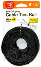 Wrap-It Storage - Self-Gripping Cable Ties Roll - 8-inch (50-Pack) Reusable H... picture