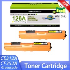 2PK Compatible For HP 130A LaserJet MFP M176n - CF352A Yellow Toner Cartridge picture