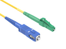 10m LC/APC to SC/UPC Simplex Single Mode Fiber Patch Cable OS2 9/125 Yellow picture