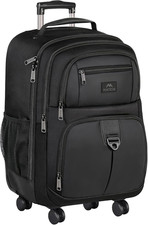 Roller Backpack Large Travel Laptop Bag with 4 Wheels for 18 Inch Black picture