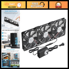 3X120mm DC Cooling Fans with AC Plug & Speed Controller for PC, Server, Greenhou picture