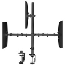 Triple Monitor Stand Desk Mount 1327 Inch LCD Extra Tall 31.5 Inch Pole Arm picture