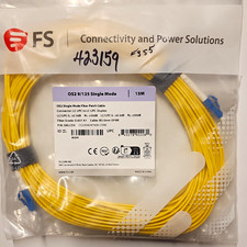 FS OS2 9/125 Single-Mode Duplex Fiber Patch Cable LC/UPC-LC/UPC 15M Yellow picture