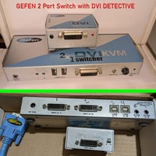 GEFEN 2x1 DVI/USB KVM Switcher with DVI Detective + DVI to DisplayPort Adapter picture
