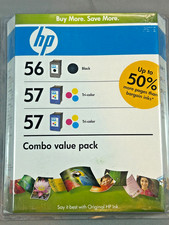 HP 56 57 Ink Combo Pack Black Tri Color Genuine OEM Expired 2010 Sealed picture