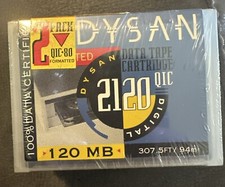 2 Pack Dysan 2120 QIC Data Tape Cartridge 120MB QIC-80 Formatted New Sealed picture