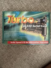 Vintage TC-200 Turbo 16C550 Dual Serial RS-232 ISA Card 2-Port Box Manual picture