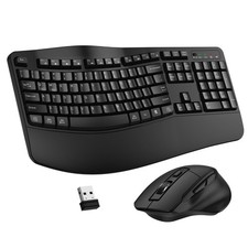 ULSOU Wireless Ergonomic Keyboard and Mouse Combo - Black Open Box picture