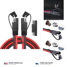 SAE Extension Cable 10AWG 1ft Male Quick Disconnect Solar Charger Wire picture