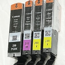 Canon 250 251 Ink Cartridge PGI250 CLI251 Set of 4 NEW OEM Genuine Sealed No Box picture