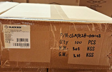 100 Pack 3ft Green Black Box Slim-Net Cat 6A Patch Cable 28AWG UTP Snagless picture