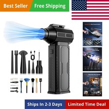 Compressed Air Duster, 130,000RPM Ultra-Powerful Cordless Electric Air Duster... picture