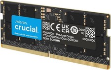 Crucial 16GB (1x16GB) DDR5-5600 SODIMM Laptop Memory RAM CT16G56C46S5 picture