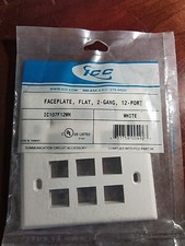 ICC FACE2WH Port Faceplate IC107F02WH WHITE. 12 PORT picture