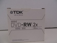 5x TDK Mini DVD-RW 30min Blank Camcorder Discs Brand New Sealed  picture